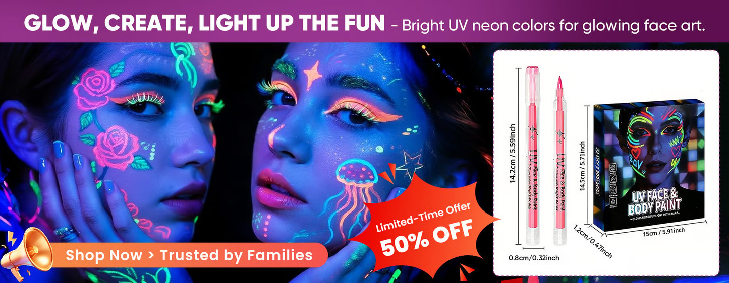 🔥HOT SALE 50% OFF🔥 7 Reasons Festival-Goers Are Ditching Traditional Face Paint For These Revolutionary UV Neon Markers