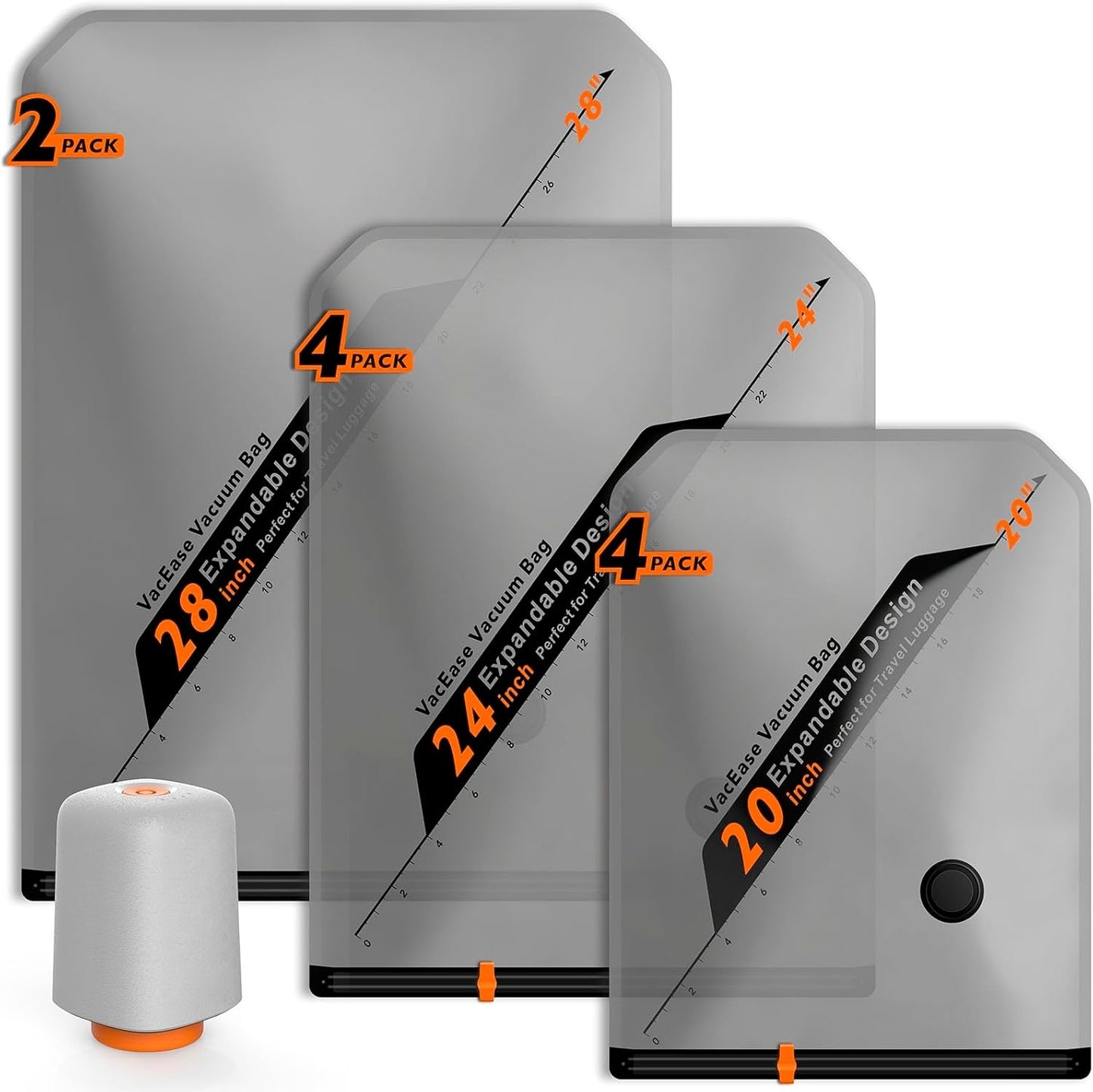 Rechargeable Wireless Pump Travel Storage Bags Set