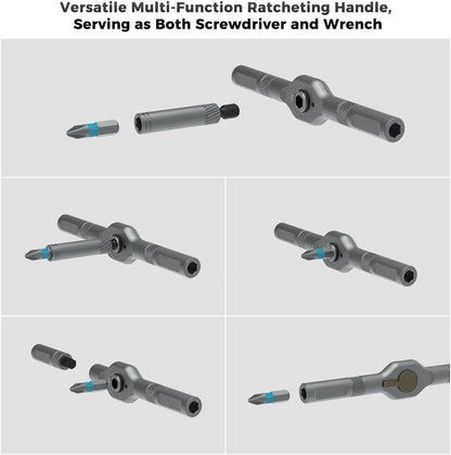 Magnetic Screwdriver Set, DIY Ratchet Mini Removable Self-Assembly Precision Screwdriver Tool Kit