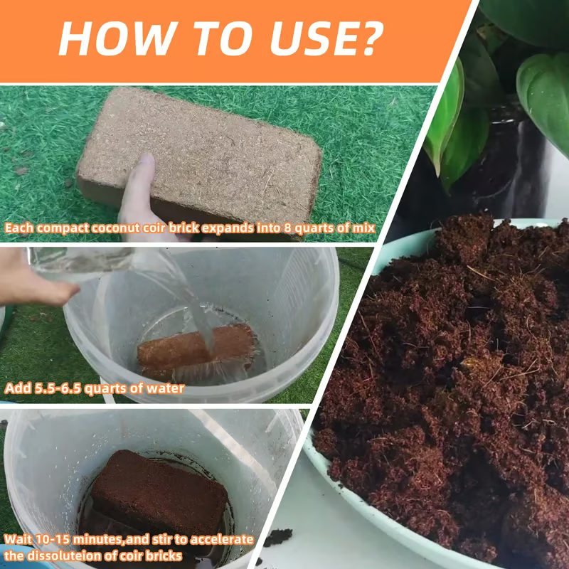 🔥LAST DAY 60% OFF🌱 Premium Organic Coconut Coir Bricks For Plants