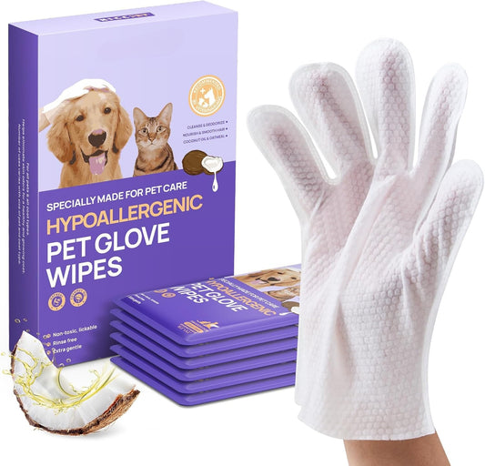 PET Cleaning Deodorizing Glove Wipes for Dogs & Cats