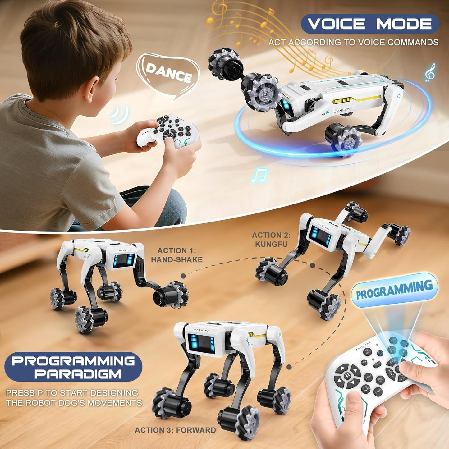 Robot Dog - Interactive STEM Pet with Voice Control