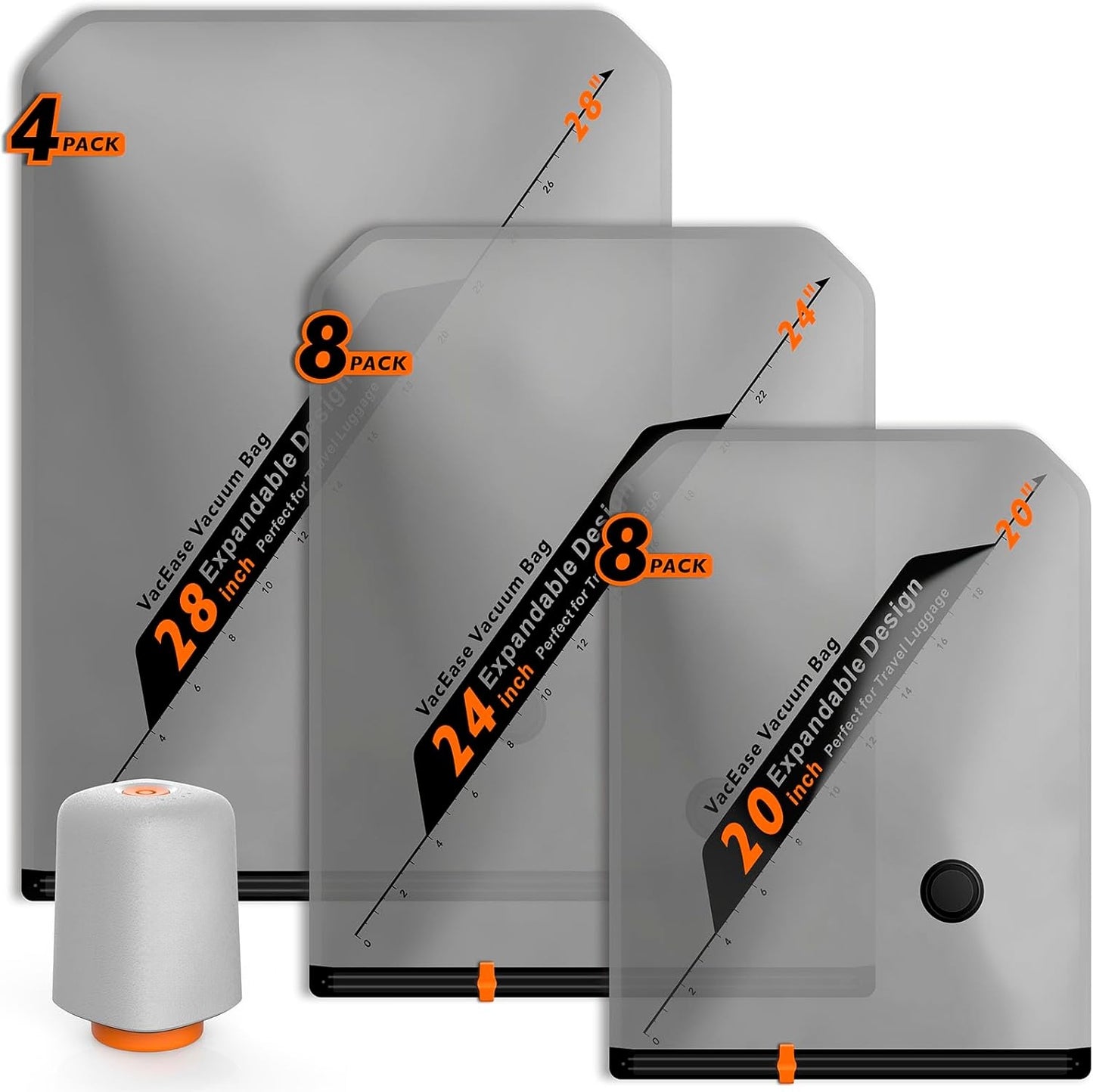 Rechargeable Wireless Pump Travel Storage Bags Set