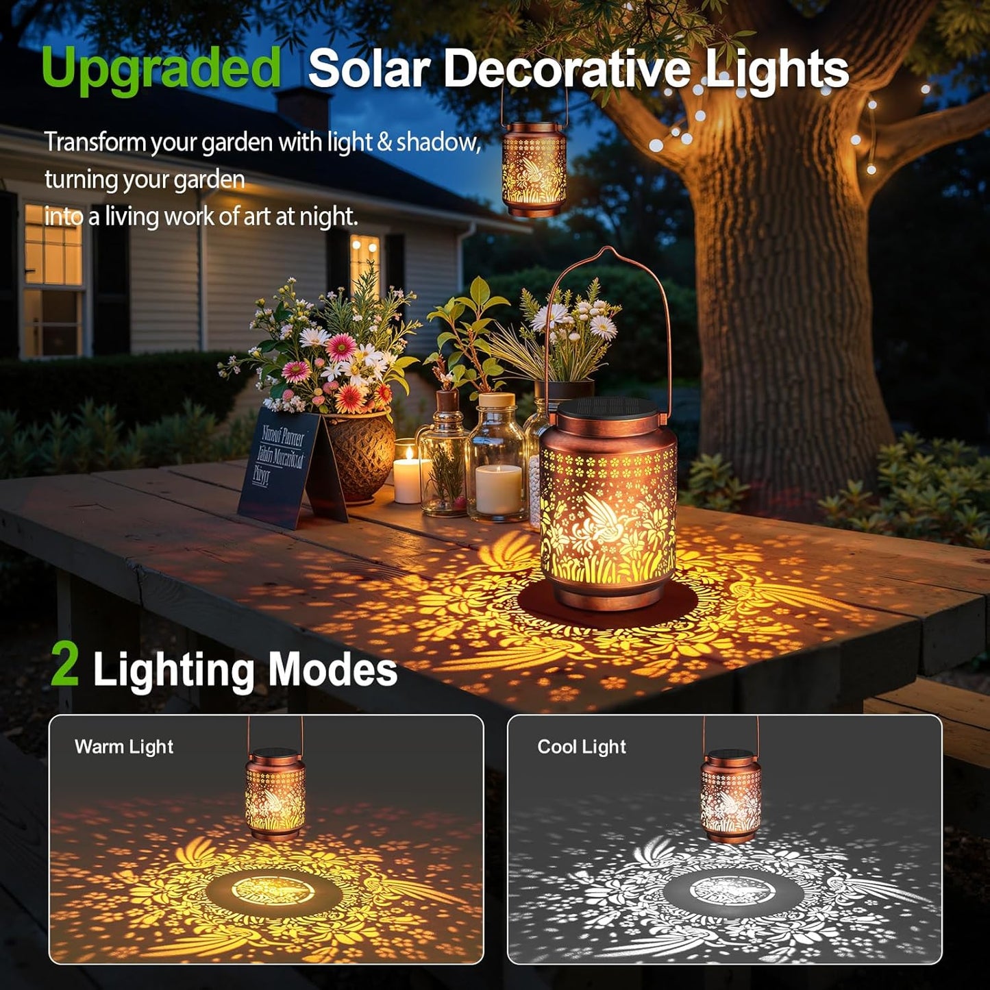 Hummingbird Solar Lanterns 🔥💡 Waterproof Garden Decor