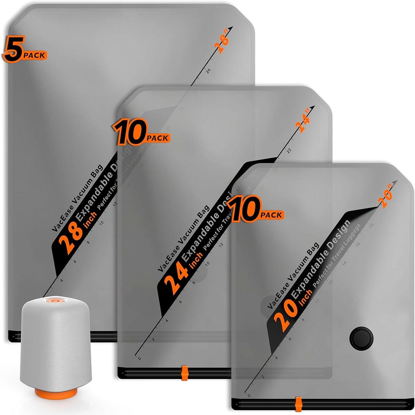 Rechargeable Wireless Pump Travel Storage Bags Set