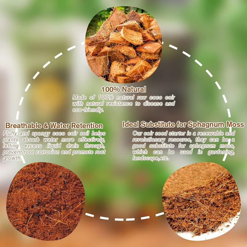 🔥LAST DAY 60% OFF🌱 Premium Organic Coconut Coir Bricks For Plants