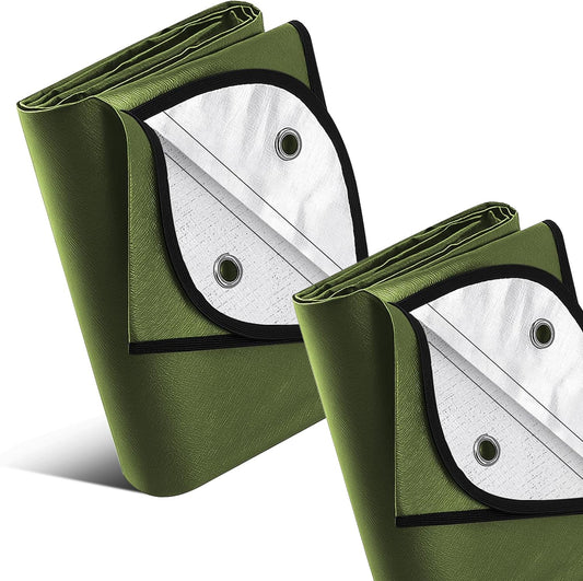 🔥Insulated Thermal Survival BlanketReflects 90% Body Heat • Waterproof • Windproof3-Layer • Reinforced Grommets • Olive Green🌿