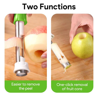 2-in-1 Apple Corer & Peeler 🍎🔪  Stainless Steel Fruit Tool , Must-Have Kitchen Gadget ✨