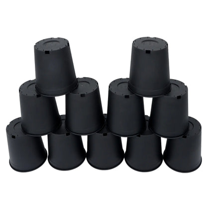 10PC Pro-Grade Heavy Duty Garden Grow Pots – Strong Root Support for Flowers, Vegetables & Seedlings