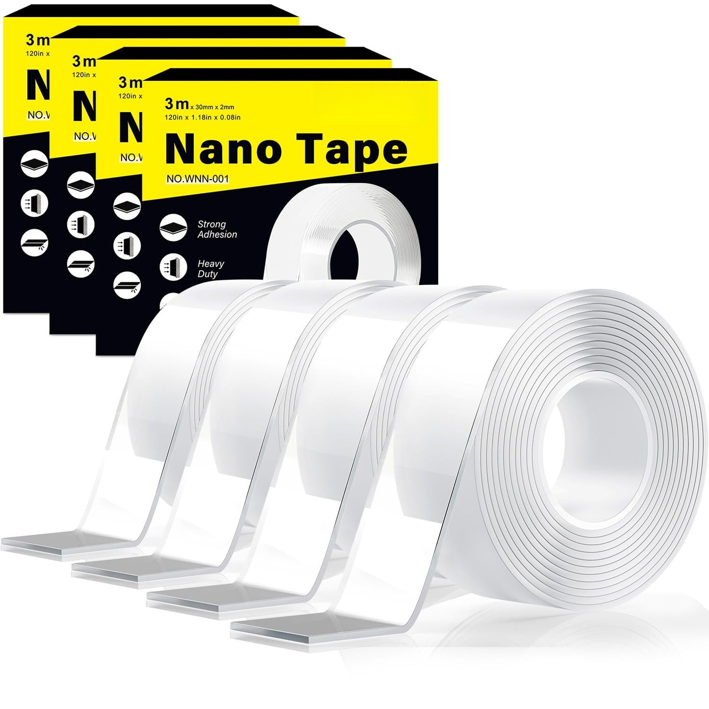 Heavy Duty Double Sided Tape - Strong Adhesion and Reusable Nano Tape