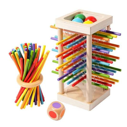 Wooden Stick Game, Colorful Educational Toy for Cognitive Development & Focus Training