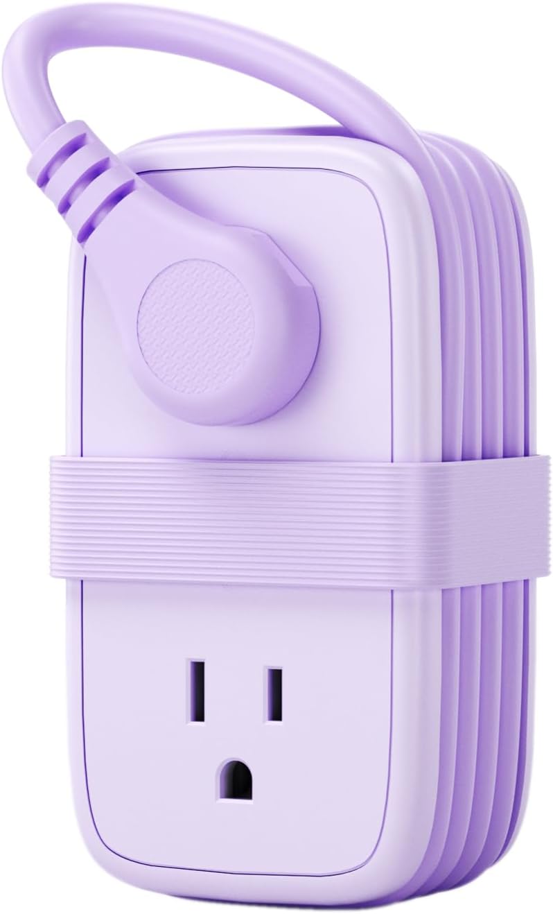 Purple Travel Power Strip