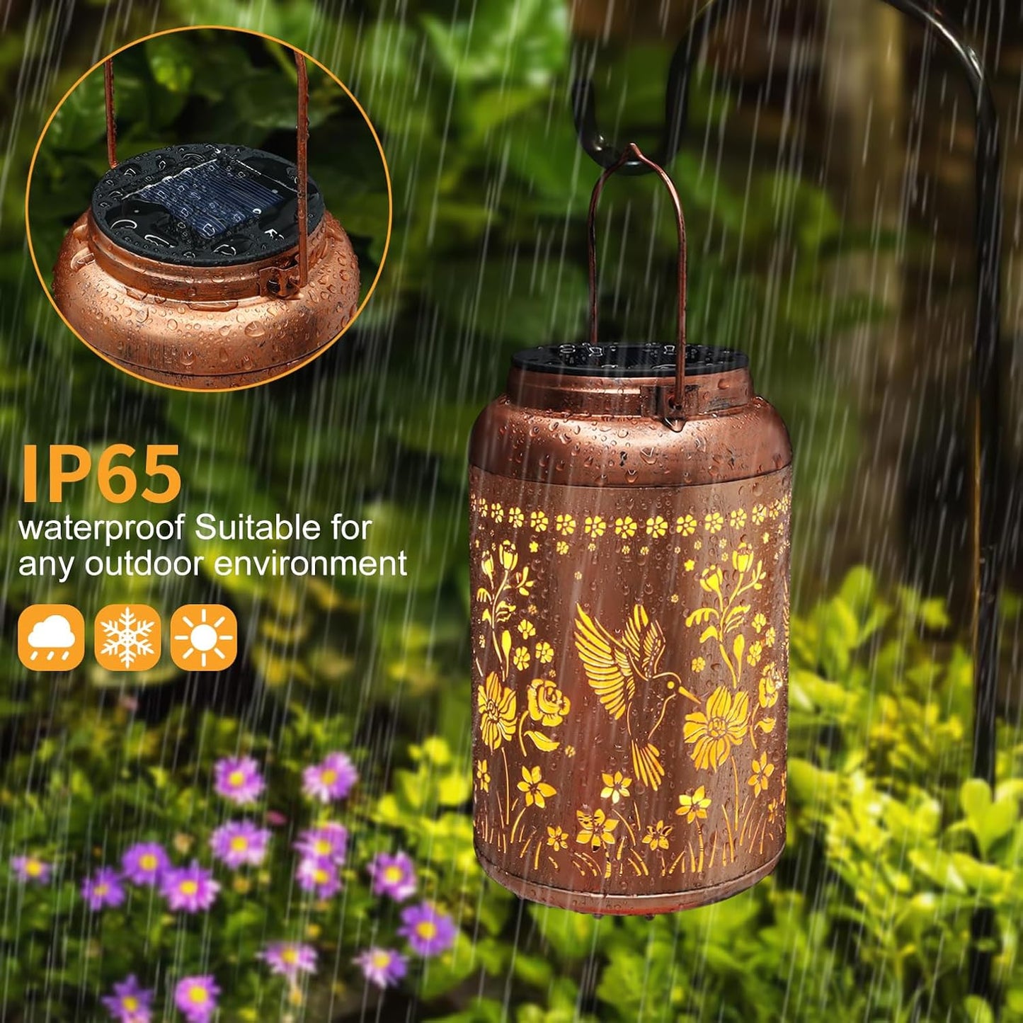 Hummingbird Solar Lanterns 🔥💡 Waterproof Garden Decor