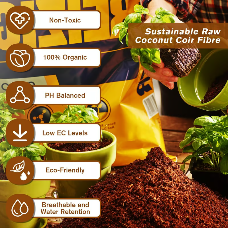 🔥LAST DAY 60% OFF🌱 Premium Organic Coconut Coir Bricks For Plants