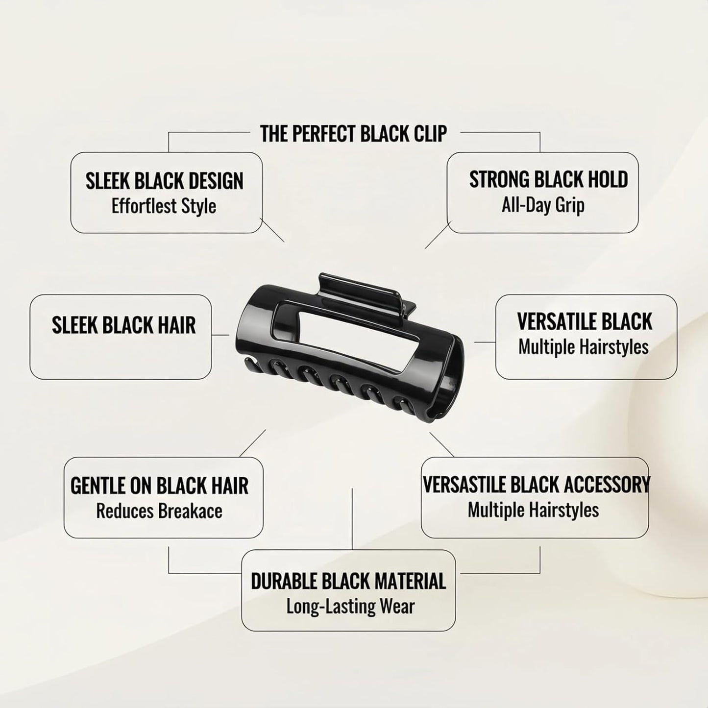 Shark Clip: Shatterproof & Break-Resistant, Hair Claws Protects Head from Impact