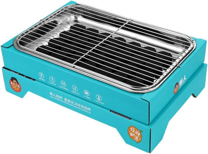 Low Smoke Charcoal Barbecue Kit for Outdoor Cooking, Picnic, Camping, Team Events – Stainless Steel Frame + Instant Lighting Paper Charcoal + 30 Pcs Round BBQ Trays (6/7/8 Inch)