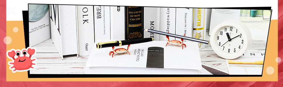 Creative Cute Crab Pen Holder Weightlifting Crabs Pen Holder