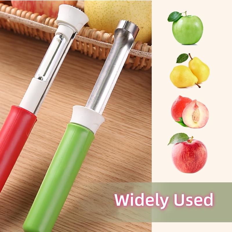 2-in-1 Apple Corer & Peeler 🍎🔪  Stainless Steel Fruit Tool , Must-Have Kitchen Gadget ✨