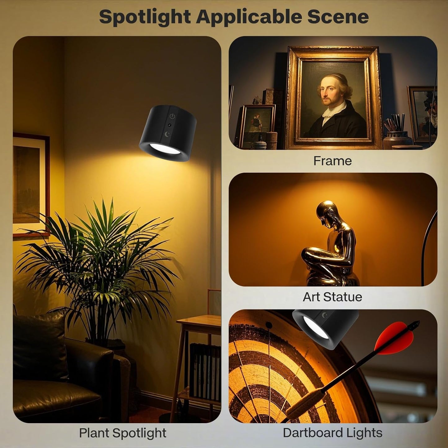 Rechargeable 360° Dual-Sided Touch Wall Lamp 2-Pack