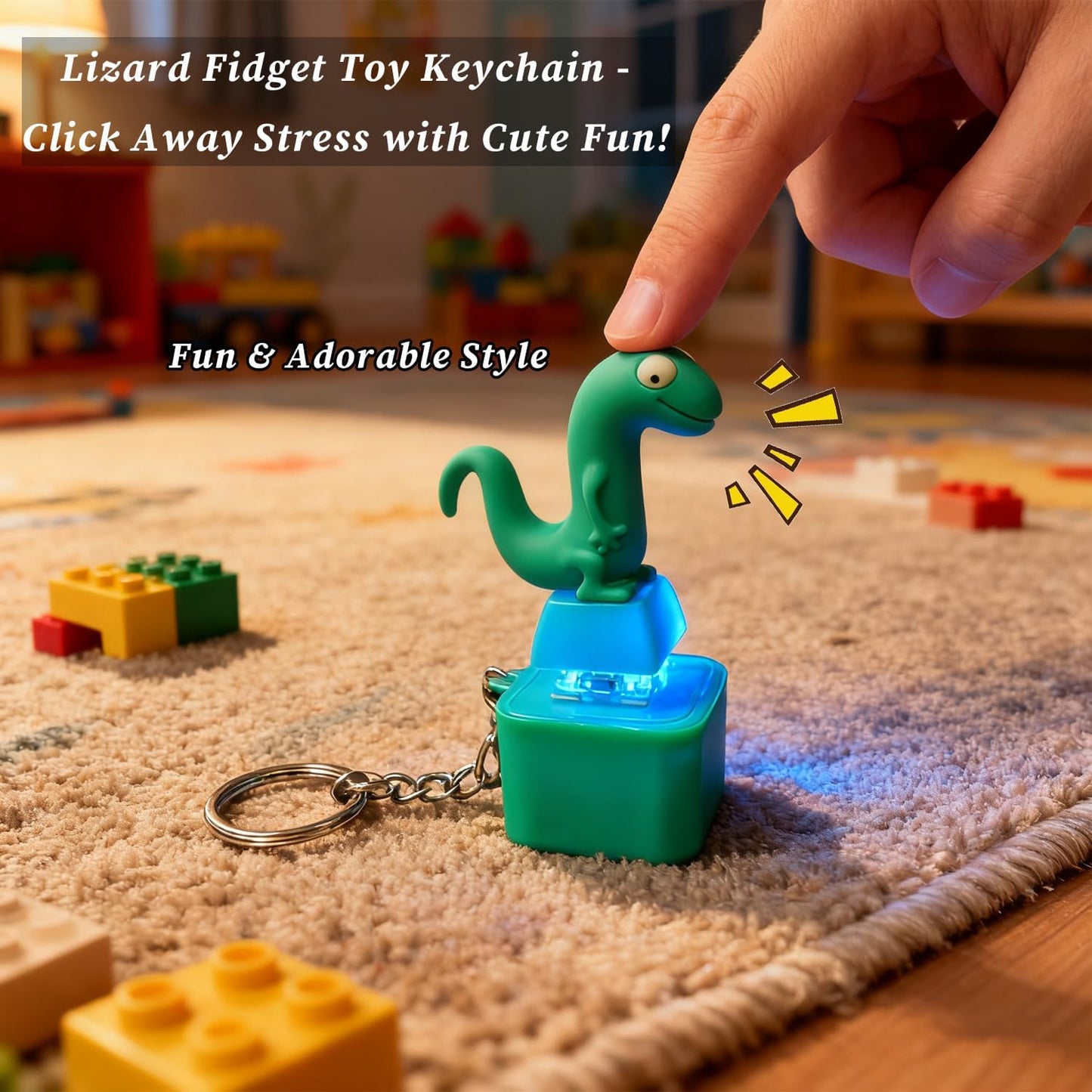 Lizard Keychain Sound Fidget Toys
