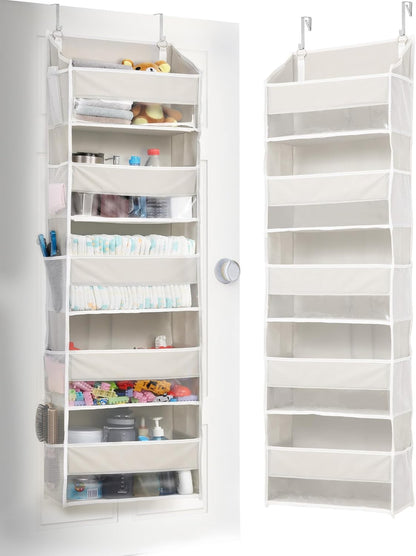 Over The Door Organizer Storage, 5 Shelf Hanging Door Organizer with 5 Large Capacity Pockets