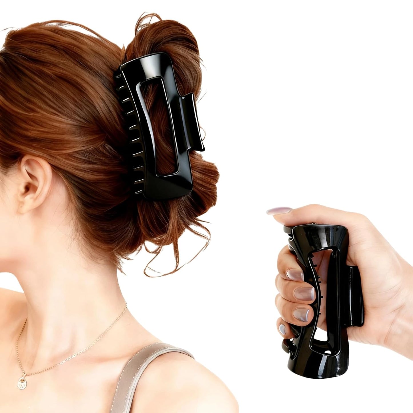 Shark Clip: Shatterproof & Break-Resistant, Hair Claws Protects Head from Impact