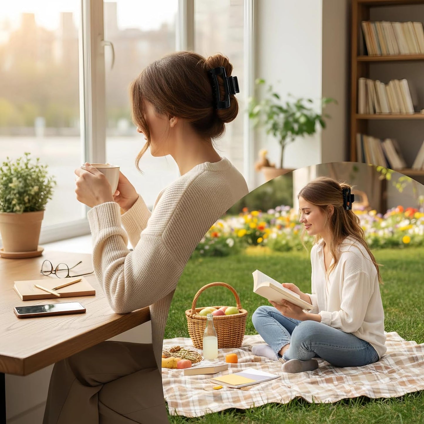 Shark Clip: Shatterproof & Break-Resistant, Hair Claws Protects Head from Impact