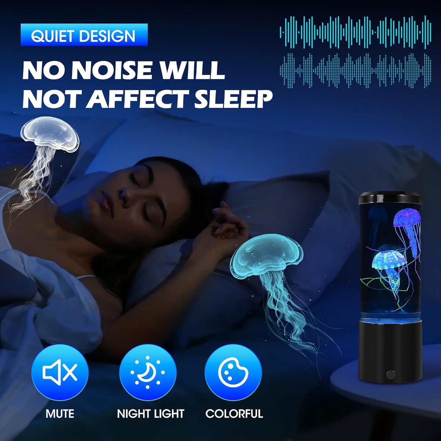 12'' Remote Control Jellyfish Lamp | 7-Color Fantasy Ambient Light✨