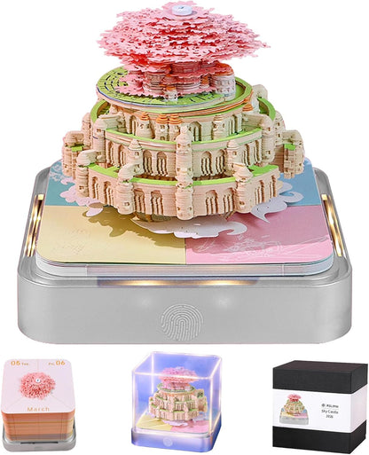 3D Memo Pad Time Piece Calendar 2026,3D Calendar Memo Pad DIY Notes Notepad Paper Craft Art Romantic Tree House