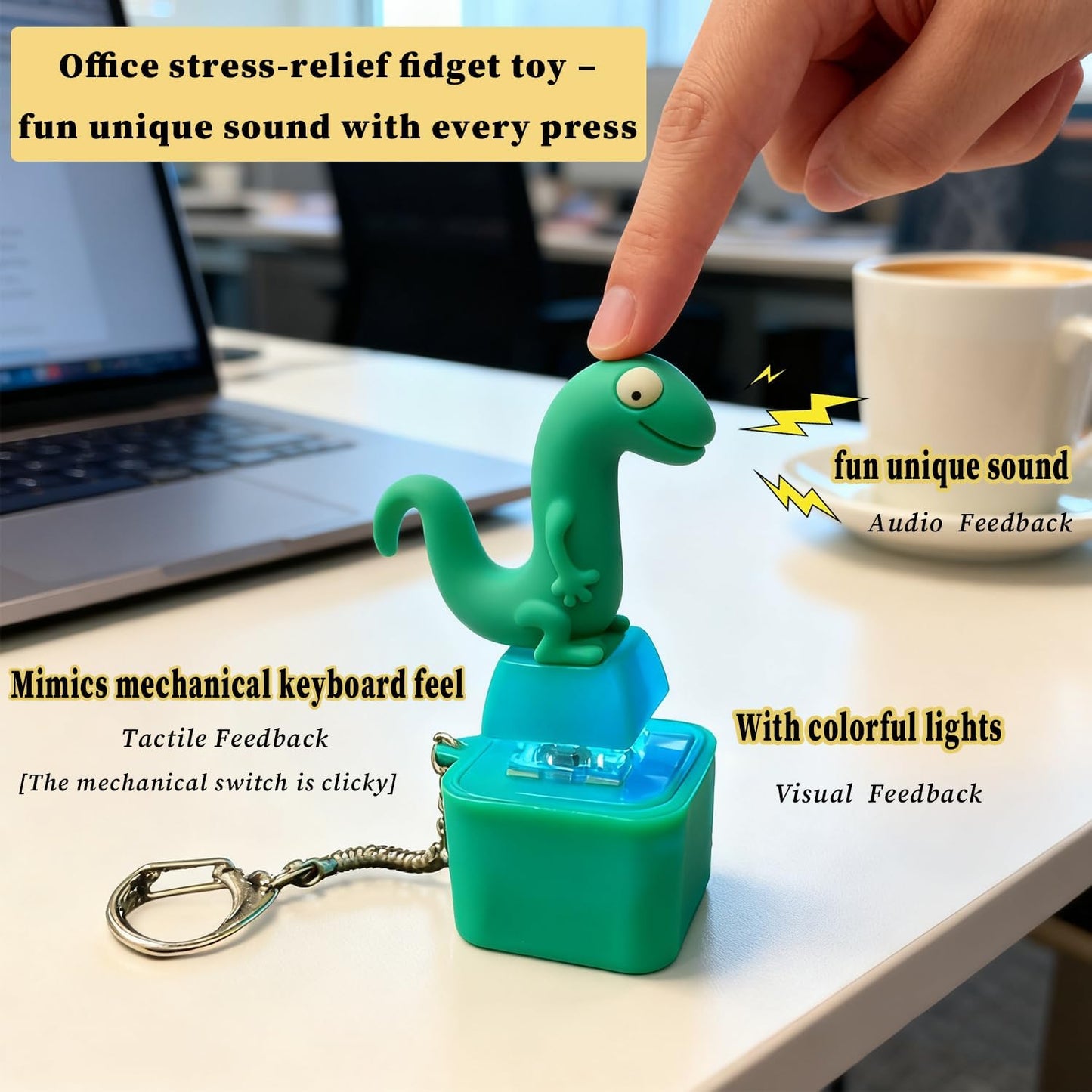 Lizard Keychain Sound Fidget Toys