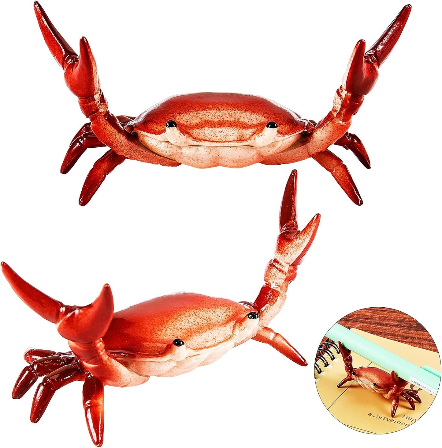 Creative Cute Crab Pen Holder Weightlifting Crabs Pen Holder