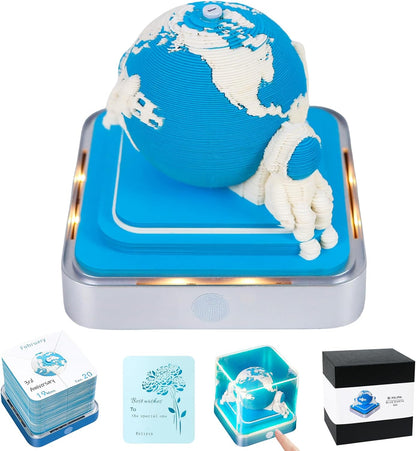 3D Memo Pad Time Piece Calendar 2026,3D Calendar Memo Pad DIY Notes Notepad Paper Craft Art Romantic Tree House