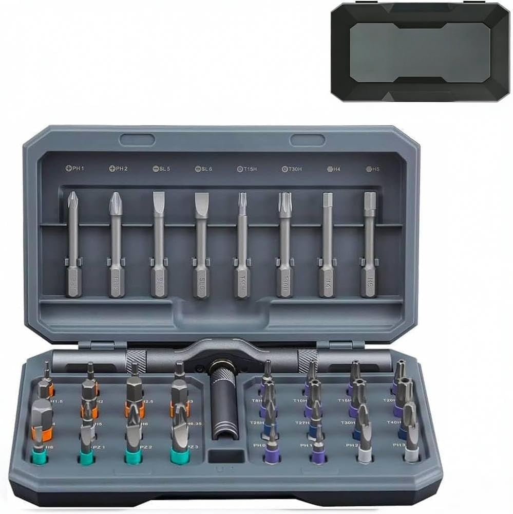 Magnetic Screwdriver Set, DIY Ratchet Mini Removable Self-Assembly Precision Screwdriver Tool Kit