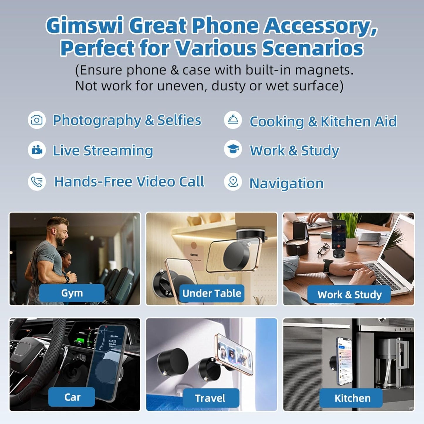 Vacuum Magnetic Phone Holder