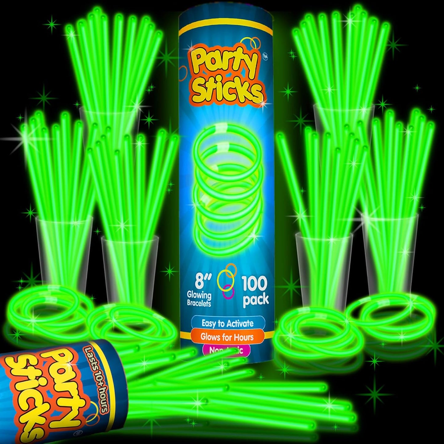 🔥PartySticks Glow Sticks Party Supplies 100pk