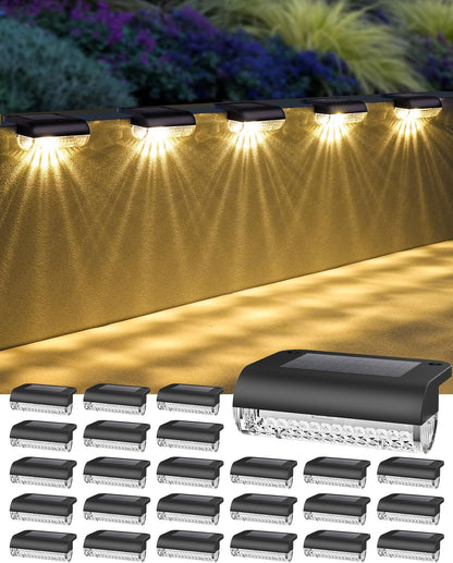 Solar Step Lights Led RGB Deck Lights Solar Fence Lights Waterproof for Outdoor Stairs, Step, Balcony, Patio