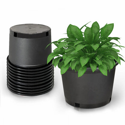 10PC Pro-Grade Heavy Duty Garden Grow Pots – Strong Root Support for Flowers, Vegetables & Seedlings