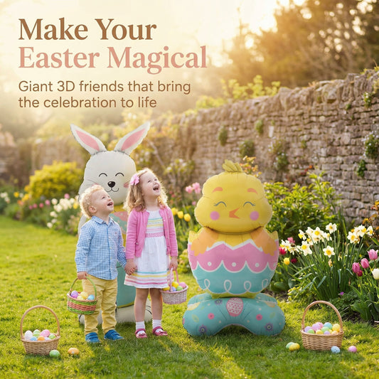 🎁EASTER SALE – $5.99!!🐰🎉Giant 3D Standing Bunny Balloon Self-Supporting Festive Cheer