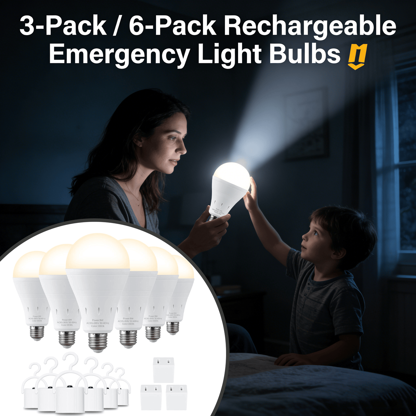 💜Official Authorized | Rechargeable Emergency Light Bulbs 💡