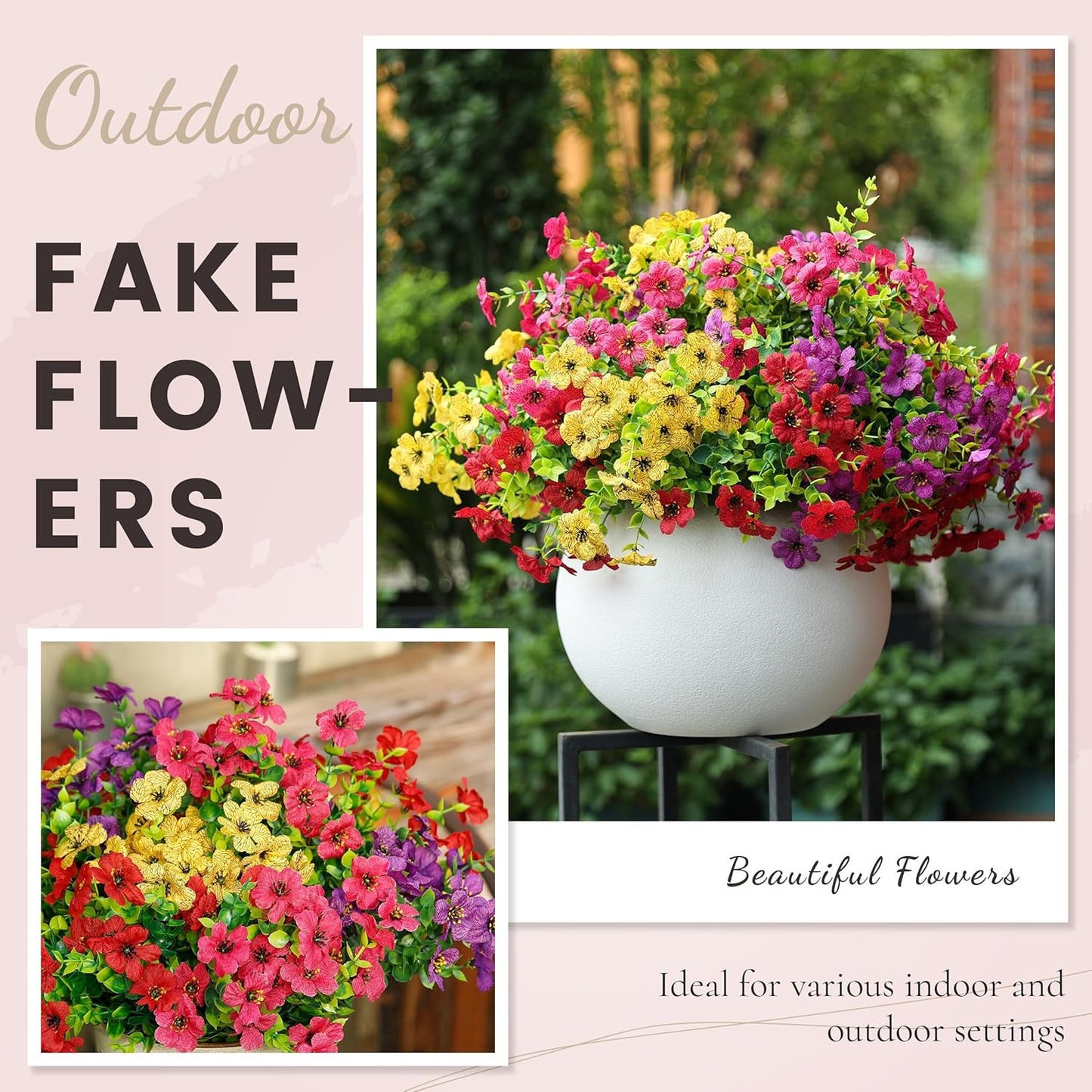 🌸Last Day Sale 60% OFF💐 UV Resistant Colorful Artificial Flower