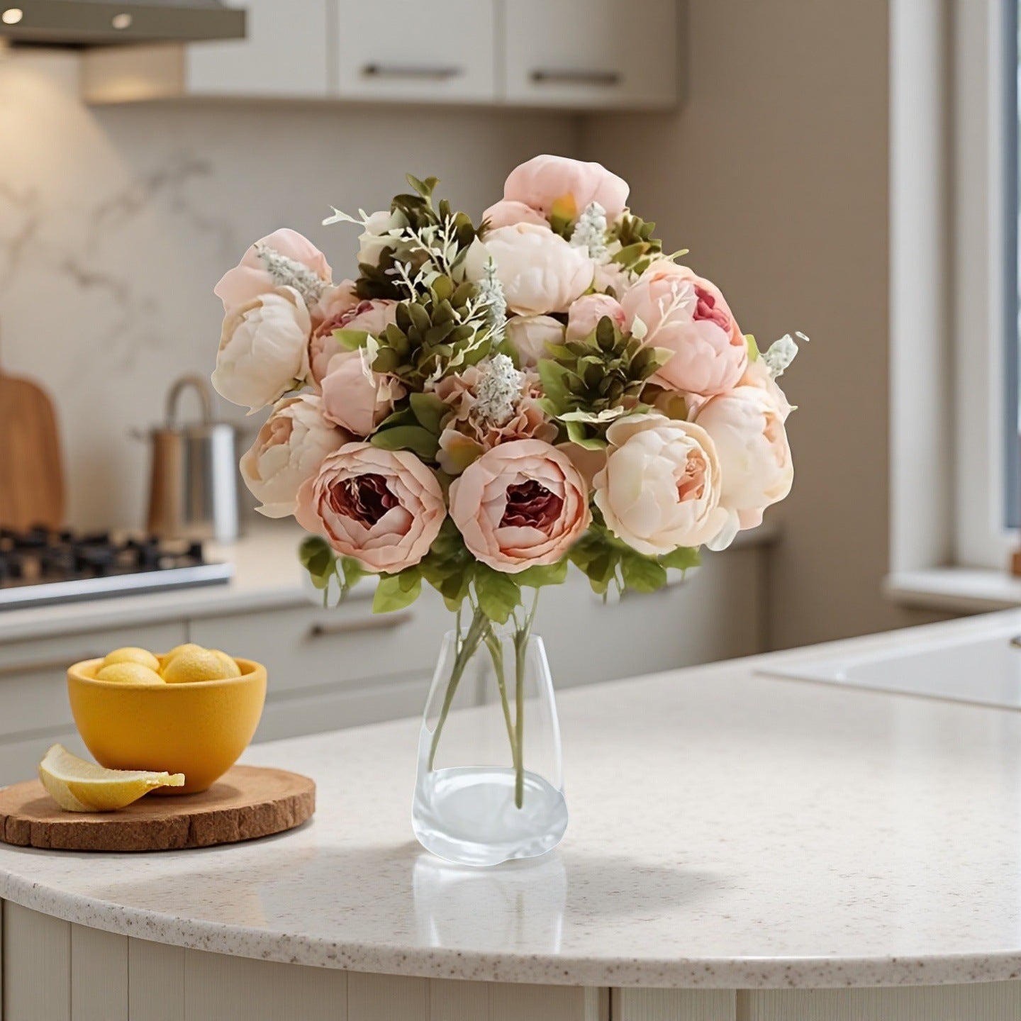Artificial Peony Bouquet