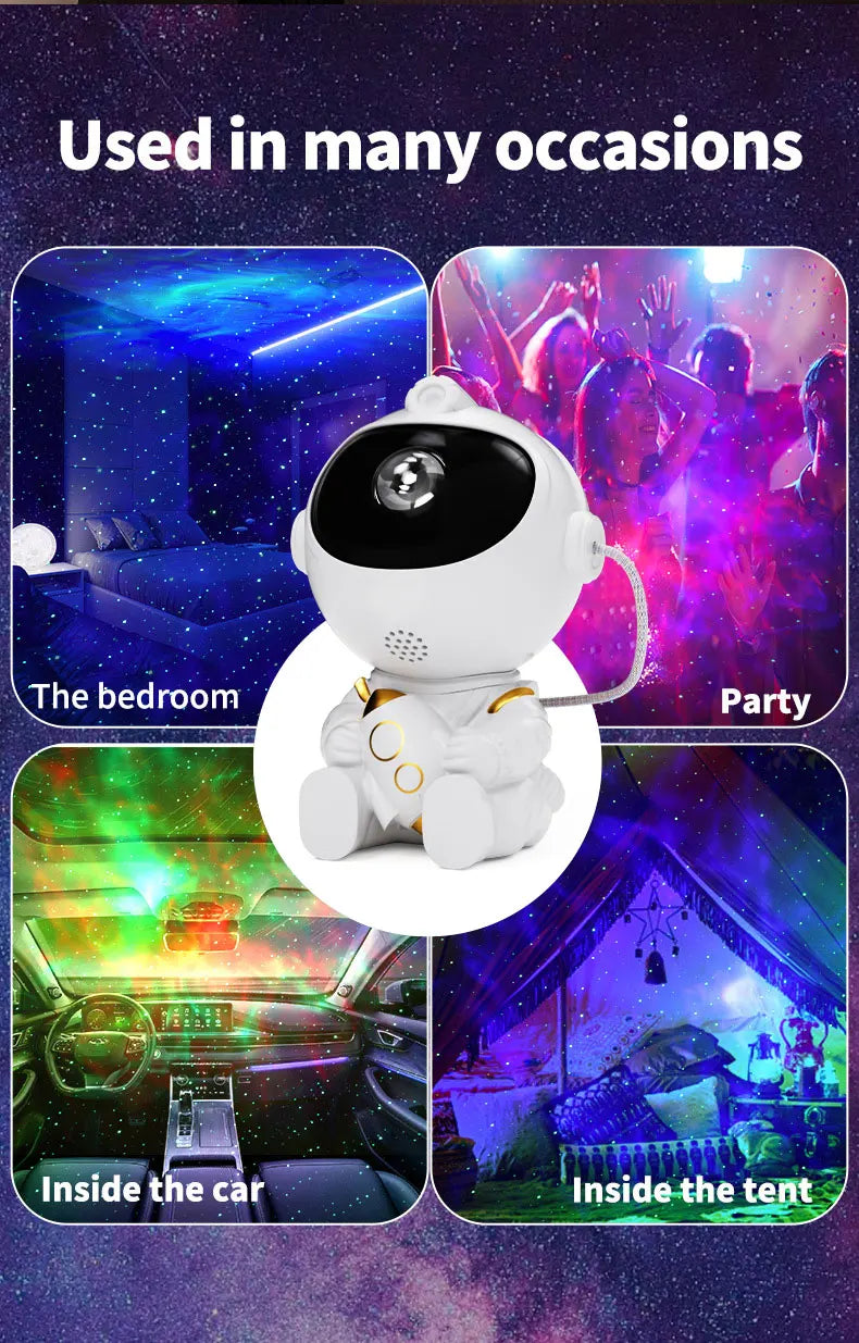 Astronaut LED Star Projector Night Light Galaxy Projectors for Home Bedroom Room Decorative Children Kids Gift Starry Sky Lamp