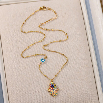Turkish Hamsa Evil Eye Necklaces