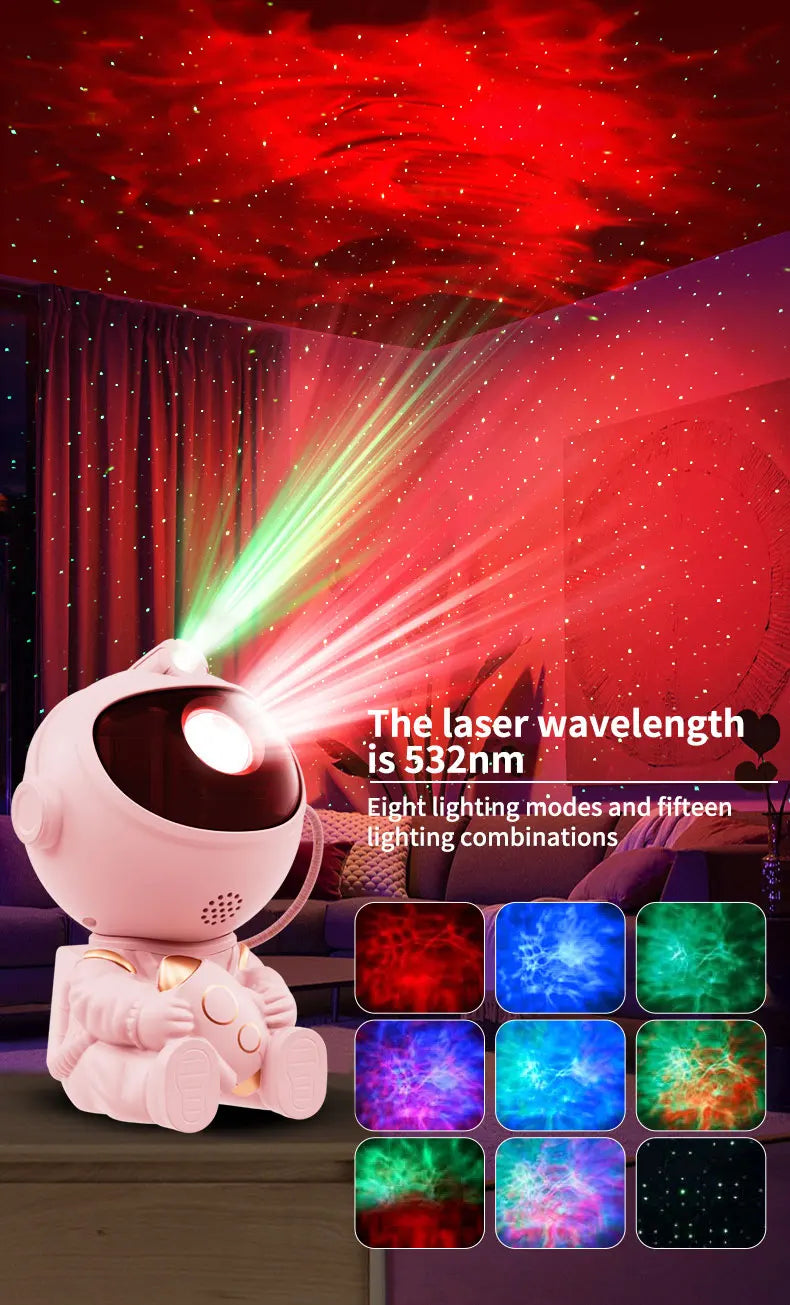 Astronaut LED Star Projector Night Light Galaxy Projectors for Home Bedroom Room Decorative Children Kids Gift Starry Sky Lamp