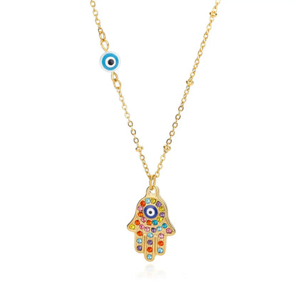Turkish Hamsa Evil Eye Necklaces
