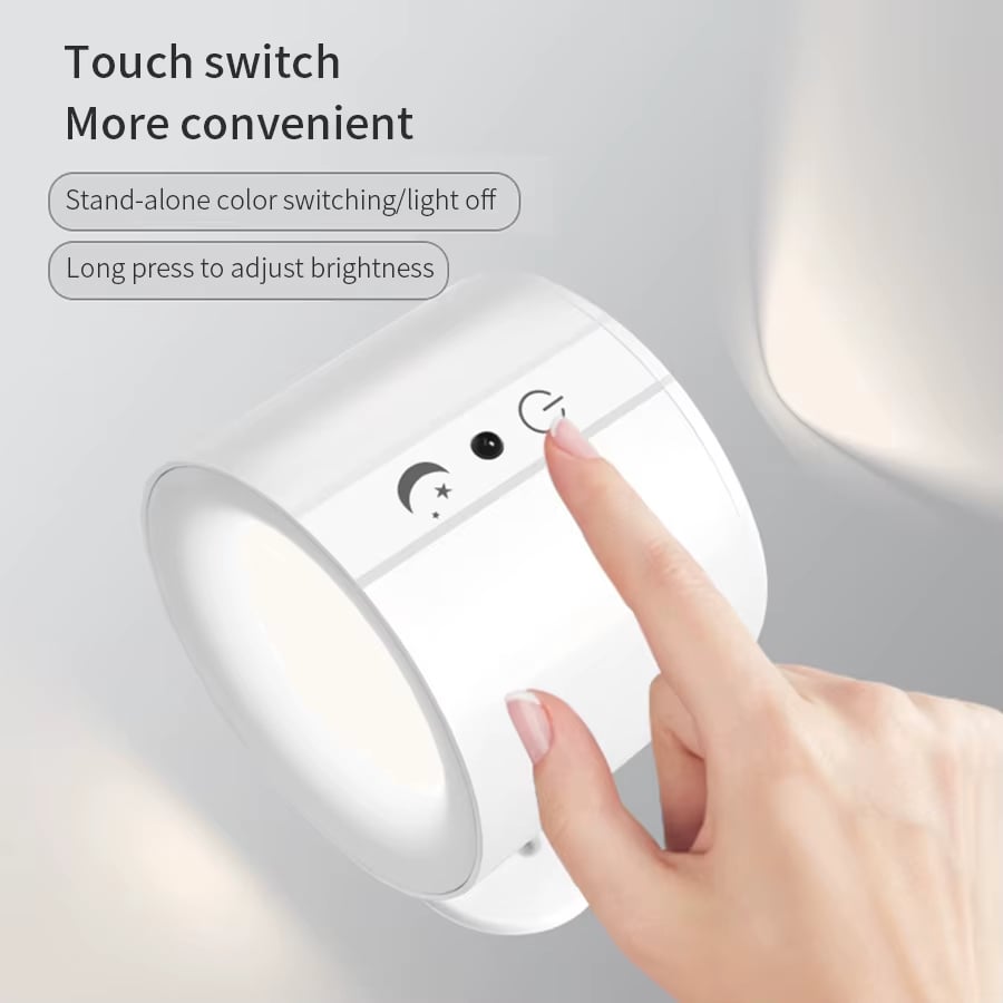 Rechargeable 360° Dual-Sided Touch Wall Lamp 2-Pack