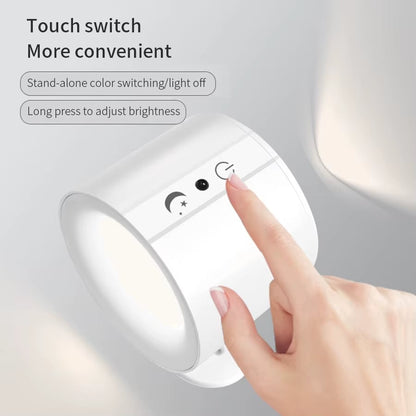Rechargeable 360° Dual-Sided Touch Wall Lamp 2-Pack