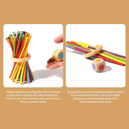 Wooden Stick Game, Colorful Educational Toy for Cognitive Development & Focus Training
