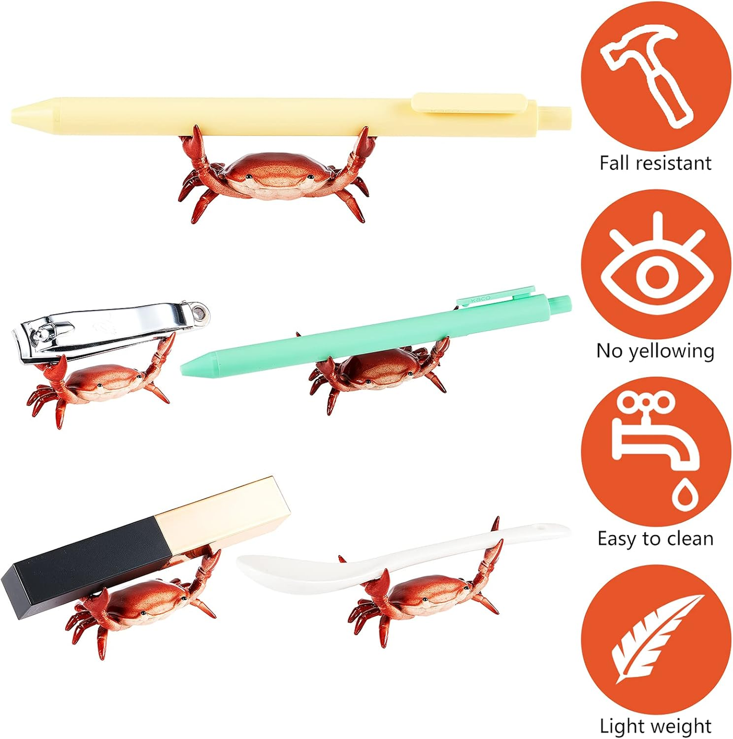 Creative Cute Crab Pen Holder Weightlifting Crabs Pen Holder