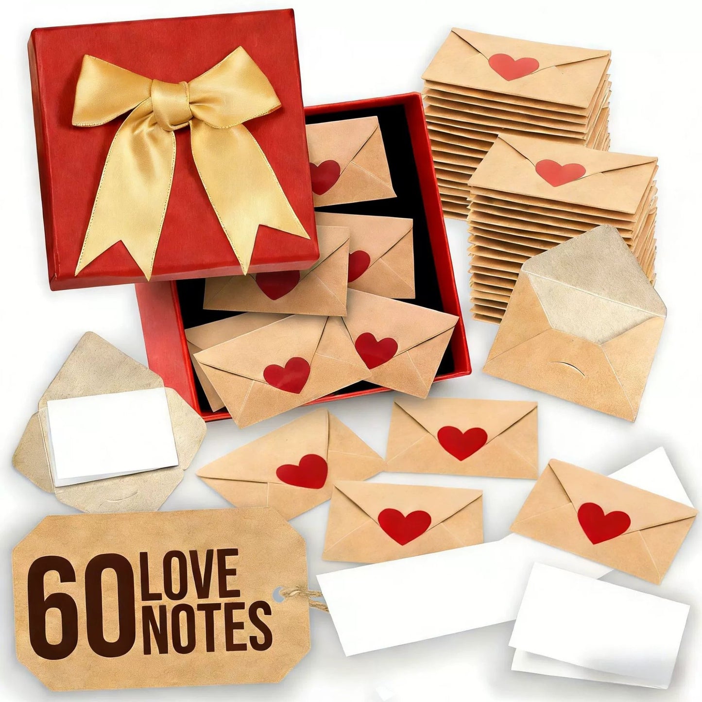💖Hot Sale Valentine's Day🌹💌 DIY Love Notes Box – Mini Blank Cards & Envelopes 💖🌹 Perfect Valentine's Gift